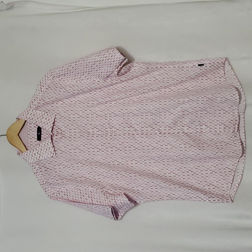 Stone Rose Flaming Print Button Down Casual Shirt Size XXL